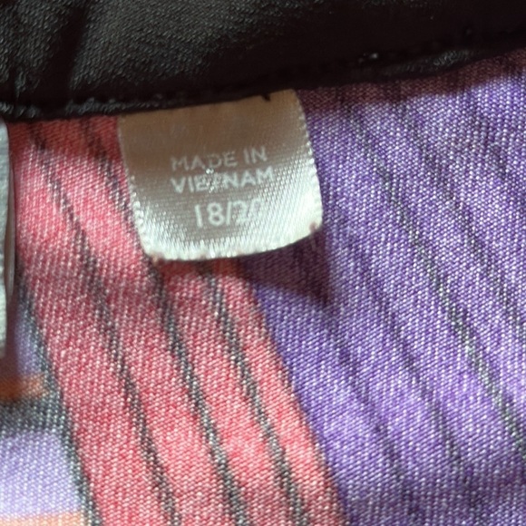 WOMEN’S Avenue Studio Geometric Sleeveless Top Size 18/20 Multi Colored - Picture 9 of 13